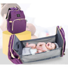 New Multifunctional Mom Baby Diaper Bag Large Capacity Mummy Backpack Bags Baby Organizer Bag with Baby Bed